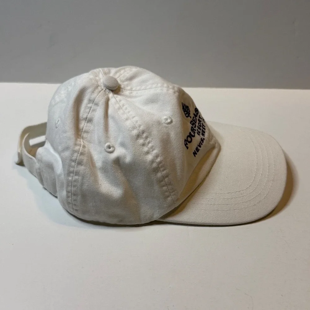 Ahead Four Seasons Resort Nevis Hat Youth White Cotton Vintage West Indies Cap